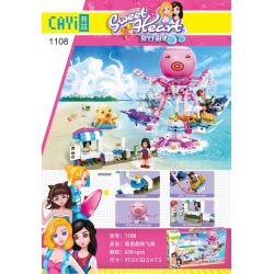 CAYI 1108 non  GHẾ BAY BẠCH TUỘC XOAY bộ đồ chơi xếp lắp ráp ghép mô hình Sweet Heart Những Cô Gái Ngọt Ngào 436 khối