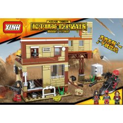 XINH 8231 non  CHIẾN TRANH TIÊU DIỆT CÔNG TRÌNH NƯỚC bộ đồ chơi xếp lắp ráp ghép mô hình Pubg Battlegrounds Bắn Súng 280 khối