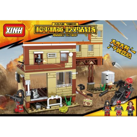 XINH 8231 non  CHIẾN TRANH TIÊU DIỆT CÔNG TRÌNH NƯỚC bộ đồ chơi xếp lắp ráp ghép mô hình Pubg Battlegrounds Bắn Súng 280 khối