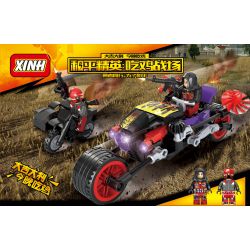 XINH 8235 non  NGỰA ĐIỆN THẦN TÍM bộ đồ chơi xếp lắp ráp ghép mô hình Pubg Battlegrounds Bắn Súng 161 khối