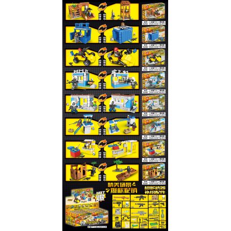 XINH 8229 non  AIRDROP BATTLE 8 MÔ HÌNH bộ đồ chơi xếp lắp ráp ghép mô hình Pubg Battlegrounds Bắn Súng 601 khối