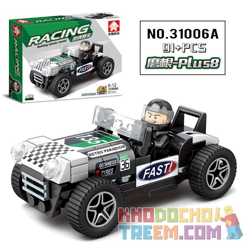 LEYI 31006A 31006B 31006C 31006D non  SIÊU XE DÃ CHIẾN 4 TỔ HỢP MORGAN PLUS8 MINI COOPER CONVERTIBLE FERRARI F1 bộ đồ chơi xếp lắp ráp ghép mô hình Racing Cuộc Đua 365 khối