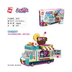 Enlighten 2024 Qman 2024 non  XE ĐỒ UỐNG NÓNG ẤM LÒNG bộ đồ chơi xếp lắp ráp ghép mô hình Cherry Cô Nàng Ngọt Ngào 329 khối