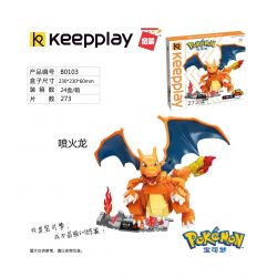 Enlighten B0108 0108 Qman B0108 0108 non  CHARIZARD. bộ đồ chơi xếp lắp ráp ghép mô hình Pokémon POKEMON 273 khối