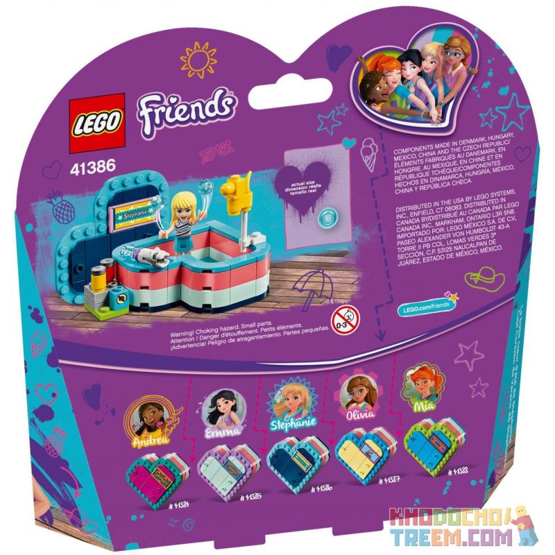 NOT  STEPHANIE'S SUMMER HEART BOX 41386 LARI 11367 xếp lắp ráp ghép mô hình HỘP TRÁI TIM MÙA HÈ CỦA STEPHANIE  Các Bạn Gái 95 khối
