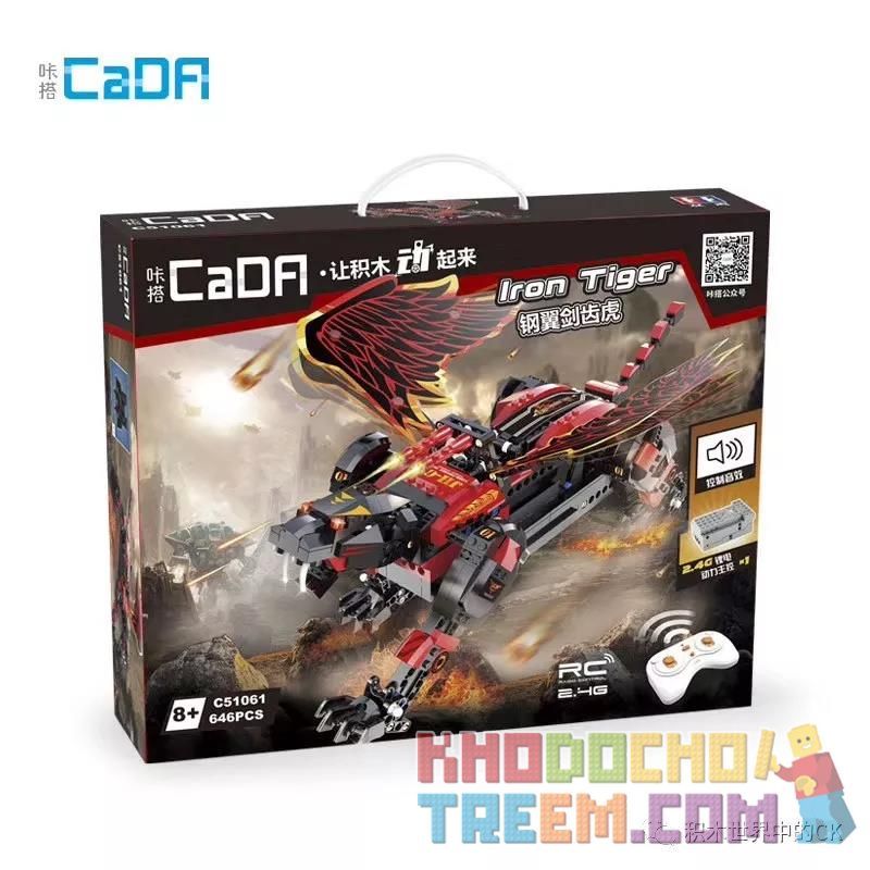 DOUBLEE CADA C51061 51061 non  HỔ CÓ CÁNH BẰNG THÉP bộ đồ chơi xếp lắp ráp ghép mô hình  IRON TIGER Kỹ Thuật Công Nghệ Cao Mô Hình Phương Tiện 646 khối