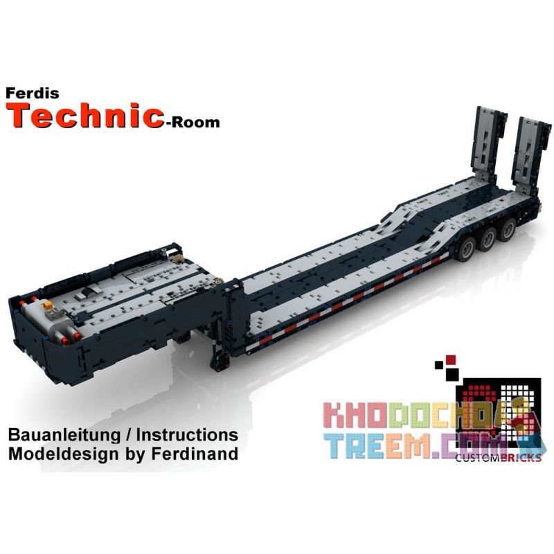 REBRICKABLE MOC-10554 10554 MOC10554 non  BỘ TẢI NHẸ ĐIỀU KHIỂN TỪ XA TÙY CHỈNH CÓ ĐOẠN ĐƯỜNG NỐI bộ đồ chơi xếp lắp ráp ghép mô hình  CUSTOM RC LOW LOADER WITH RAMPS Kỹ Thuật Công Nghệ Cao Mô Hình Phương Tiện 2057 khối