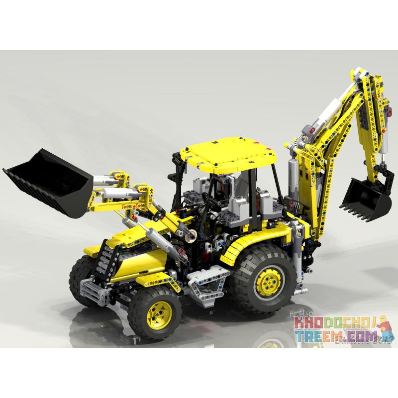 REBRICKABLE MOC-0247 0247 MOC0247 non  BỘ NẠP BACKHOE CÔNG SUẤT ĐẦY ĐỦ bộ đồ chơi xếp lắp ráp ghép mô hình  FULLY PF-BACKHOE LOADER Kỹ Thuật Công Nghệ Cao Mô Hình Phương Tiện 1972 khối