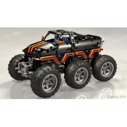 REBRICKABLE MOC-1244 1244 MOC1244 non  XE TẢI QUÁI VẬT 6X6 bộ đồ chơi xếp lắp ráp ghép mô hình  MONSTER TRUCK 6X6 Kỹ Thuật Công Nghệ Cao Mô Hình Phương Tiện 969 khối