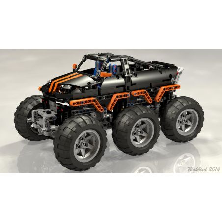 REBRICKABLE MOC-1244 1244 MOC1244 non  XE TẢI QUÁI VẬT 6X6 bộ đồ chơi xếp lắp ráp ghép mô hình  MONSTER TRUCK 6X6 Kỹ Thuật Công Nghệ Cao Mô Hình Phương Tiện 969 khối