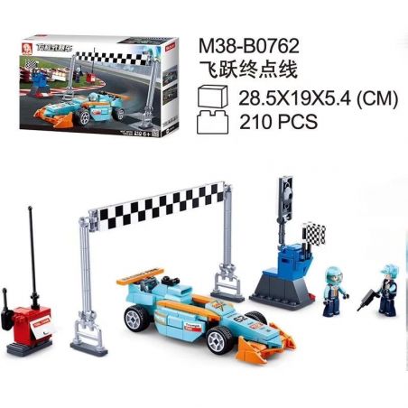 SLUBAN M38-B0762 B0762 0762 M38B0762 38-B0762 non  VƯỢT QUA VẠCH ĐÍCH bộ đồ chơi xếp lắp ráp ghép mô hình Speed Champions Racing Cars Đua Xe Công Thức 210 khối