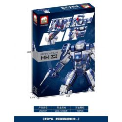 ELEPHANT JX60027 60027 non  IRON MAN THUỐC CHỐNG BỌC THÉP MK33 BAI FU bộ đồ chơi xếp lắp ráp ghép mô hình Super Heroes IRON MECH MK33 ANTI-HULK Siêu Nhân Anh Hùng 425 khối