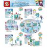 SHENG YUAN SY SY1374A 1374A SY1374B 1374B SY1374C 1374C SY1374D 1374D non  4 CẢNH NHỎ CỦA LÂU ĐÀI TUYẾT RƠI bộ đồ chơi xếp lắp ráp ghép mô hình Frozen ICE AND SNOW PRINCESS Nữ Hoàng Băng Giá 343 khối