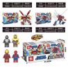 SHENG YUAN SY 7058A 7058B 7058C 7058D non  SUPERHERO MECHA 4 LOẠI VENOM THANOS IRON MAN SPIDERMAN bộ đồ chơi xếp lắp ráp ghép mô hình Super Heroes Siêu Nhân Anh Hùng 530 khối