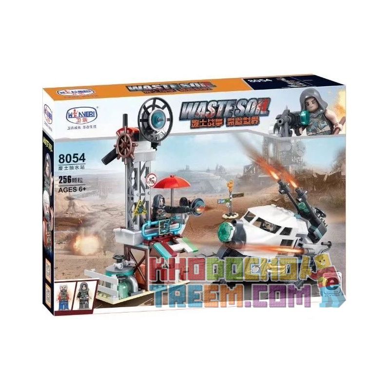 Winner 8054 non  TRẠM BƠM WASTELAND bộ đồ chơi xếp lắp ráp ghép mô hình Waste Soil Thế Giới Rác 256 khối