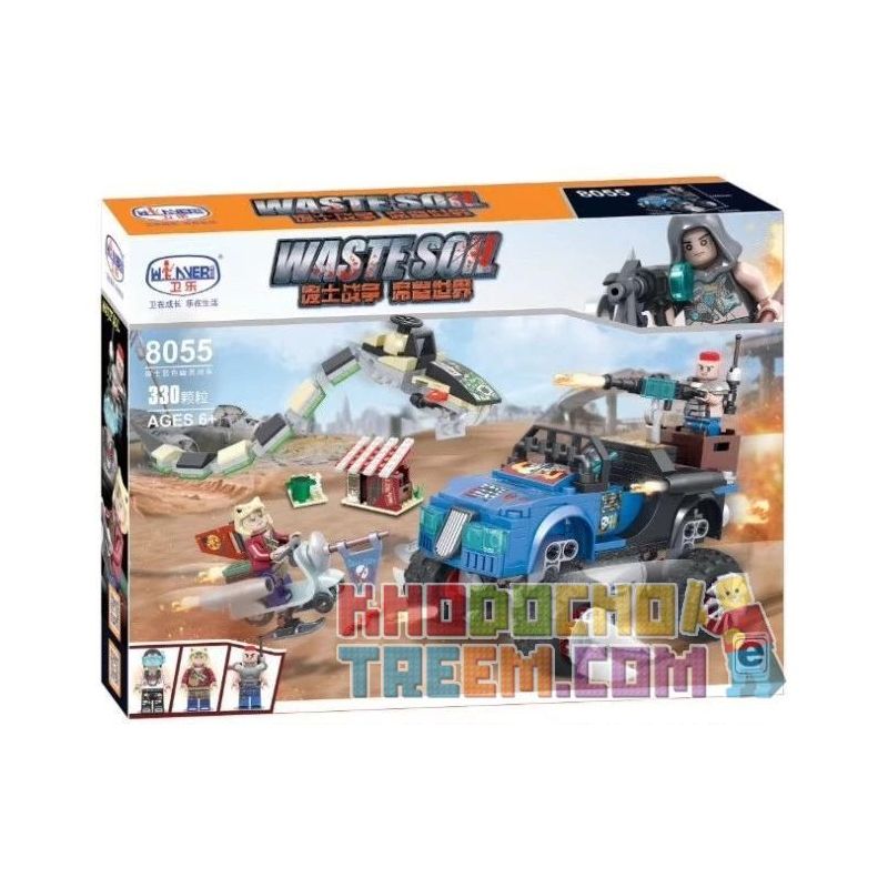 Winner 8055 non  CHẤT THẢI MÀU XANH MA CARIOT bộ đồ chơi xếp lắp ráp ghép mô hình Waste Soil Thế Giới Rác 330 khối