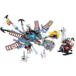 Winner 8056 non  MÁY MÓC WASTELAND RỒNG MA THUẬT HAI ĐẦU bộ đồ chơi xếp lắp ráp ghép mô hình Waste Soil Thế Giới Rác 384 khối