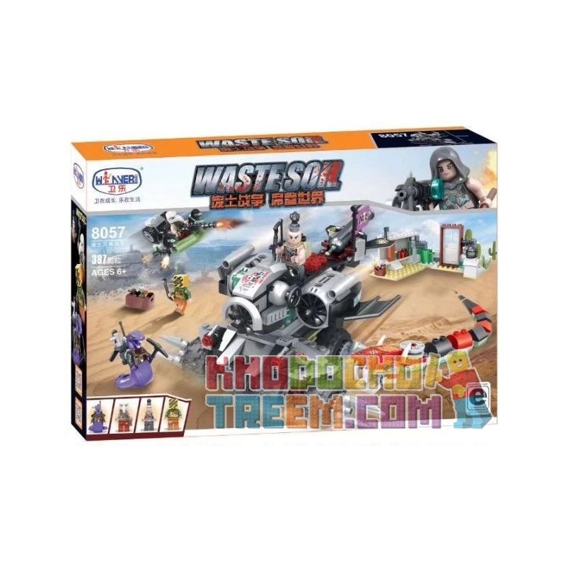 Winner 8057 non  CHIẾN TRANH ĐẤT HOANG 8057 bộ đồ chơi xếp lắp ráp ghép mô hình Waste Soil Thế Giới Rác 387 khối