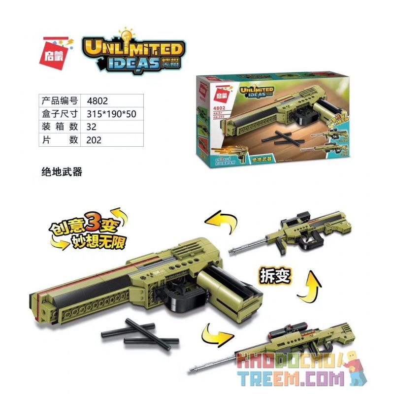 Enlighten 4802 Qman 4802 non  VŨ KHÍ JEDI bộ đồ chơi xếp lắp ráp ghép mô hình Ideas UNLIMITED IDEAS Ý Tưởng 202 khối