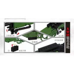 QIZHILE 41016 non  SÚNG BẮN TỈA AWM bộ đồ chơi xếp lắp ráp ghép mô hình  SNIPING RIFLE Kỹ Thuật Công Nghệ Cao Mô Hình Phương Tiện 885 khối