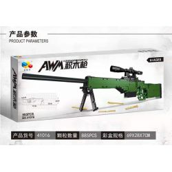 QIZHILE 41016 non  SÚNG BẮN TỈA AWM bộ đồ chơi xếp lắp ráp ghép mô hình  SNIPING RIFLE Kỹ Thuật Công Nghệ Cao Mô Hình Phương Tiện 885 khối