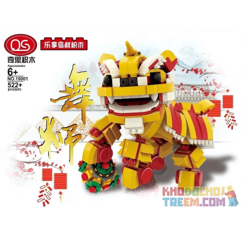 QS 19001 non  MÚA SƯ TỬ bộ đồ chơi xếp lắp ráp ghép mô hình The  Ninjago Movie Ninja Lốc Xoáy 522 khối