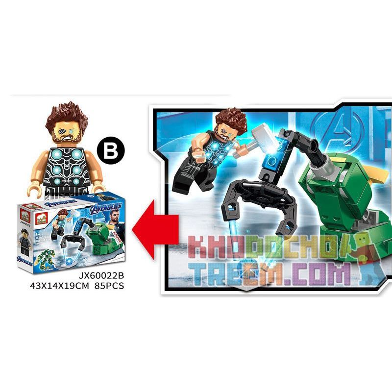 ELEPHANT JX60022 60022 non  IRON MAN LANDMASTER 8 KẾT HỢP bộ đồ chơi xếp lắp ráp ghép mô hình Marvel Super Heroes AVENGERS Siêu Anh Hùng Marvel 686 khối