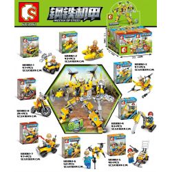 SEMBO 603061 non  8 KẾT HỢP bộ đồ chơi xếp lắp ráp ghép mô hình Transformers MECHA OF STEEL Robot Đại Chiến Người Máy Biến Hình 349 khối