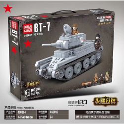 QuanGuan 100084 Quan Guan 100084 non  XE TĂNG NHANH BT-7 CỦA LIÊN XÔ bộ đồ chơi xếp lắp ráp ghép mô hình Military Army Quân Sự Bộ Đội 462 khối