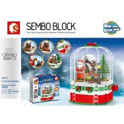SEMBO 601090 non  QUẢ CẦU PHA LÊ SANTA bộ đồ chơi xếp lắp ráp ghép mô hình Creator CHRISTMAS Sáng Tạo 249 khối