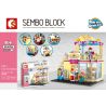 SEMBO 601059 non  TIỆM BÁNH bộ đồ chơi xếp lắp ráp ghép mô hình City SEMBO BLOCK Thành Phố 366 khối