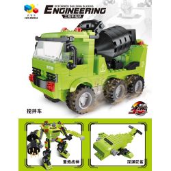 QIZHILE 31004 31005 31006 31007 31008 non  5 LOẠI XE TRỘN MÁY XÚC CẨU ỦI BEN bộ đồ chơi xếp lắp ráp ghép mô hình Transformers ENGINEERING Robot Đại Chiến Người Máy Biến Hình 1721 khối