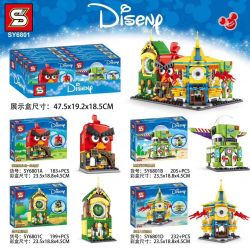 SHENG YUAN SY SY6801A 6801A SY6801B 6801B SY6801C 6801C SY6801D 6801D non  4 LOẠI CABIN ANGRY BIRDS BUZZ LIGHTYEAR TOY STORE FOREST MAGIC HOUSE MINIONS MUSIC BAR bộ đồ chơi xếp lắp ráp ghép mô hình The Angry Birds Movie DISENY Những Chú Chim Điên 819 khối