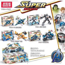 JISI 7024 7025 7026 7027 non  4 MÁY BAY CHIẾN ĐẤU KIỂU FA KUN TÀU VŨ TRỤ MILAN CỖ TRANH VÀ MÔ TÔ TẤN CÔNG bộ đồ chơi xếp lắp ráp ghép mô hình Marvel Super Heroes Siêu Anh Hùng Marvel