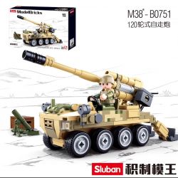 SLUBAN M38-B0751 B0751 0751 M38B0751 38-B0751 non  PHÁO TỰ HÀNH 120 BÁNH bộ đồ chơi xếp lắp ráp ghép mô hình Racers Đua Tốc Độ 159 khối