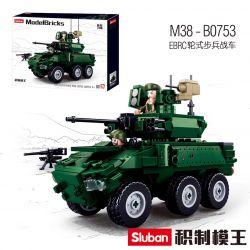 SLUBAN M38-B0753 B0753 0753 M38B0753 38-B0753 non  XE CHIẾN ĐẤU BỘ BINH BÁNH LỐP EBRC bộ đồ chơi xếp lắp ráp ghép mô hình Racers Đua Tốc Độ 382 khối