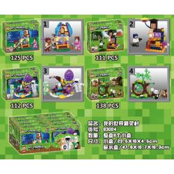 PRCK 63024 non  LÀNG MINECRAFT bộ đồ chơi xếp lắp ráp ghép mô hình MY WORLD Game Xây Dựng 486 khối