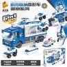 PanlosBrick 659004 Panlos Brick 659004 non  CẢNH SÁT LOẠT 6IN1 BIẾN DẠNG MECH bộ đồ chơi xếp lắp ráp ghép mô hình Transformers BLINDING BLOCK STORAGE DEFORMATION CAR Robot Đại Chiến Người Máy Biến Hình 653 khối