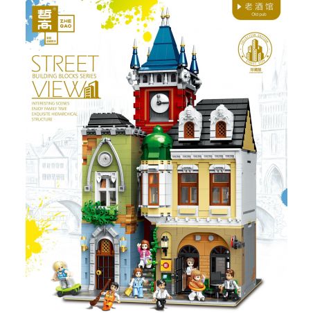 SHENZHEN RAEL ENTERTAINMENT 10006 ZHEGAO QL0924 0924 non  QUÁN RƯỢU CŨ bộ đồ chơi xếp lắp ráp ghép mô hình Creator OLD TOWN PUB Sáng Tạo 4030 khối