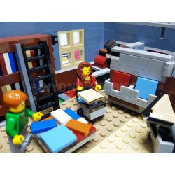 REBRICKABLE MOC-18923 18923 MOC18923 ZHEGAO QL0925 0925 non  HIỆU SÁCH (TRONG BỘ 10218 CỬA HÀNG THÚ CƯNG) bộ đồ chơi xếp lắp ráp ghép mô hình Modular Buildings BOOK SHOP Mô Hình Nhà Cửa 1969 khối