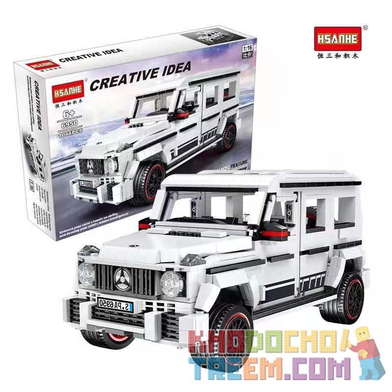 HSANHE 6950 non  XE ĐỊA HÌNH MERCEDES-BENZ G63 1:16 tỷ lệ 1:16 bộ đồ chơi xếp lắp ráp ghép mô hình Creator Sáng Tạo 1048 khối