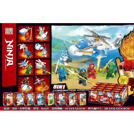 PRCK 61021 non  NINJA ÁO GIÁP BAY TÁM TRONG MỘT bộ đồ chơi xếp lắp ráp ghép mô hình The  Ninjago Movie Ninja Lốc Xoáy
