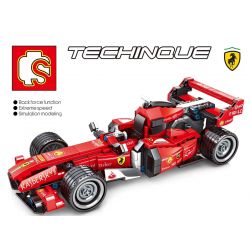 SEMBO 701351 non  PHIÊN BẢN ĐUA PHƯƠNG TRÌNH FERRARI FRR-F1 bộ đồ chơi xếp lắp ráp ghép mô hình Speed Champions Racing Cars Đua Xe Công Thức 310 khối