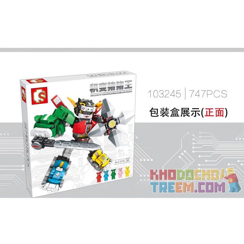 SEMBO 103245 non  VUA LỢN bộ đồ chơi xếp lắp ráp ghép mô hình Transformers Robot Đại Chiến Người Máy Biến Hình 747 khối