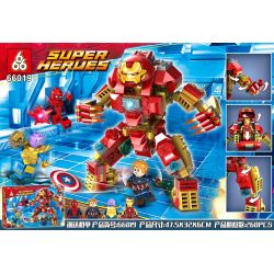 666 66019 non  CƠ KHÍ THÉP bộ đồ chơi xếp lắp ráp ghép mô hình Super Heroes Siêu Nhân Anh Hùng 260 khối