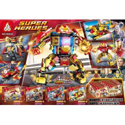 666 66020 non  4 TỔ HỢP CƠ KHÍ THÉP bộ đồ chơi xếp lắp ráp ghép mô hình Super Heroes Siêu Nhân Anh Hùng 360 khối