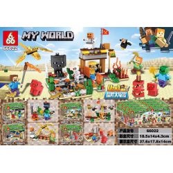666 66022 non  CẢNH PHIÊU LƯU LỚN 4 KẾT HỢP bộ đồ chơi xếp lắp ráp ghép mô hình Minecraft MY WORLD Game Xây Dựng 428 khối