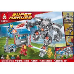 666 66018 non  ÁO GIÁP SỨC MẠNH CHỐNG HULK CỦA IRON MAN bộ đồ chơi xếp lắp ráp ghép mô hình Super Heroes Siêu Nhân Anh Hùng 334 khối