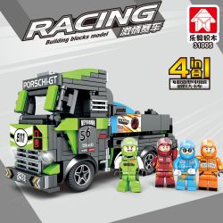 LEYI 31005A 31005B 31005C 31005D non  XE ĐỊA HÌNH 4 KẾT HỢP bộ đồ chơi xếp lắp ráp ghép mô hình Racing Cuộc Đua 671 khối
