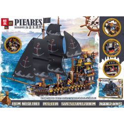 ZHEGAO QL1803 1803 982004 non  TÀU CƯỚP BIỂN YONGHENG. bộ đồ chơi xếp lắp ráp ghép mô hình Pirates Of The Caribbean PIRATE KINGDOM Cướp Biển Vùng Caribe 1334 khối